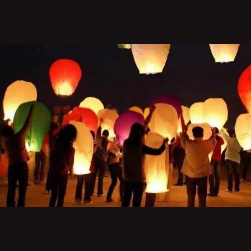 4-Pack: Stunning Chinese Paper Flying Sky Lanterns for Memorable Celebrations