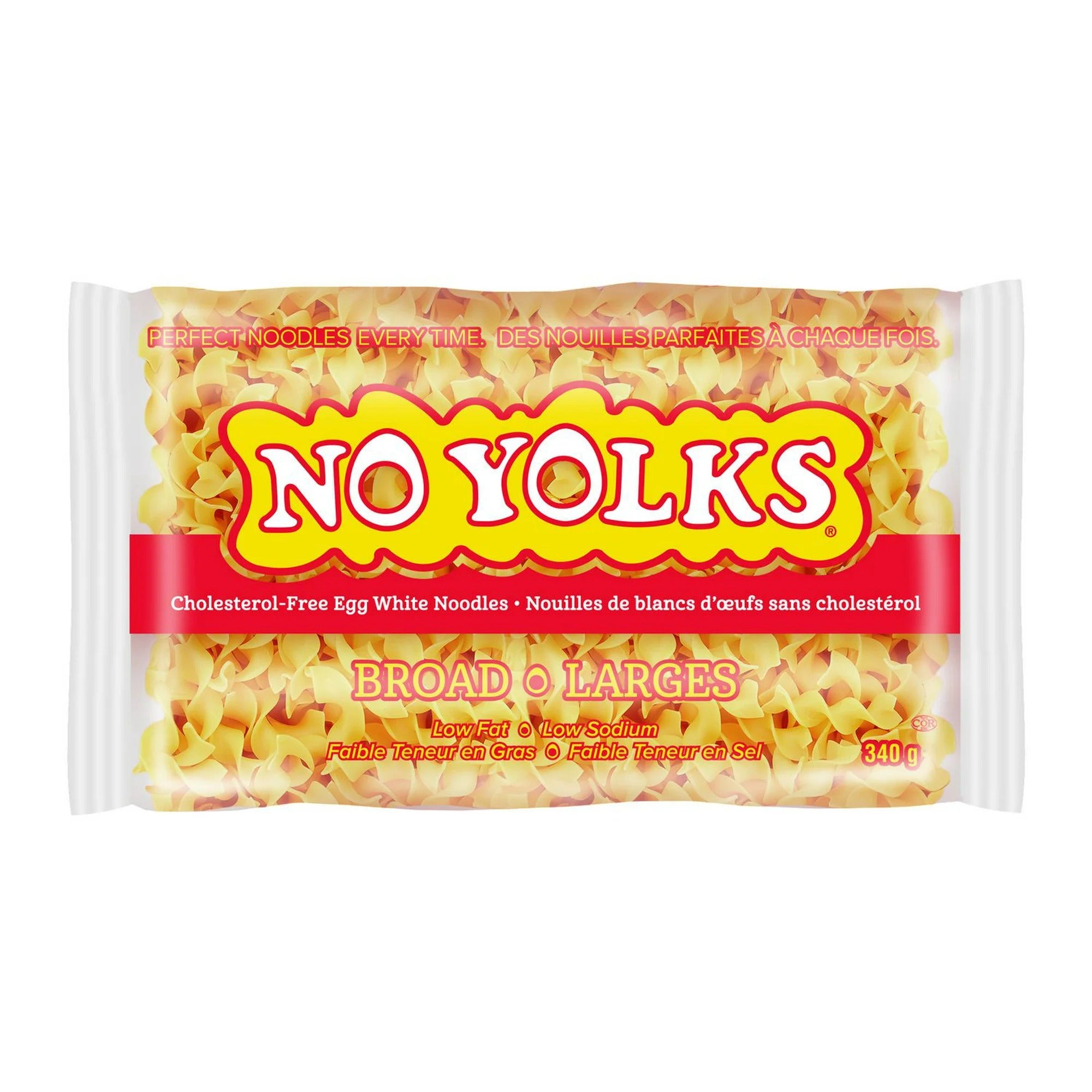 Cholesterol-Free Delight: No Yolks Broad Egg White Noodles Pasta, 340 g