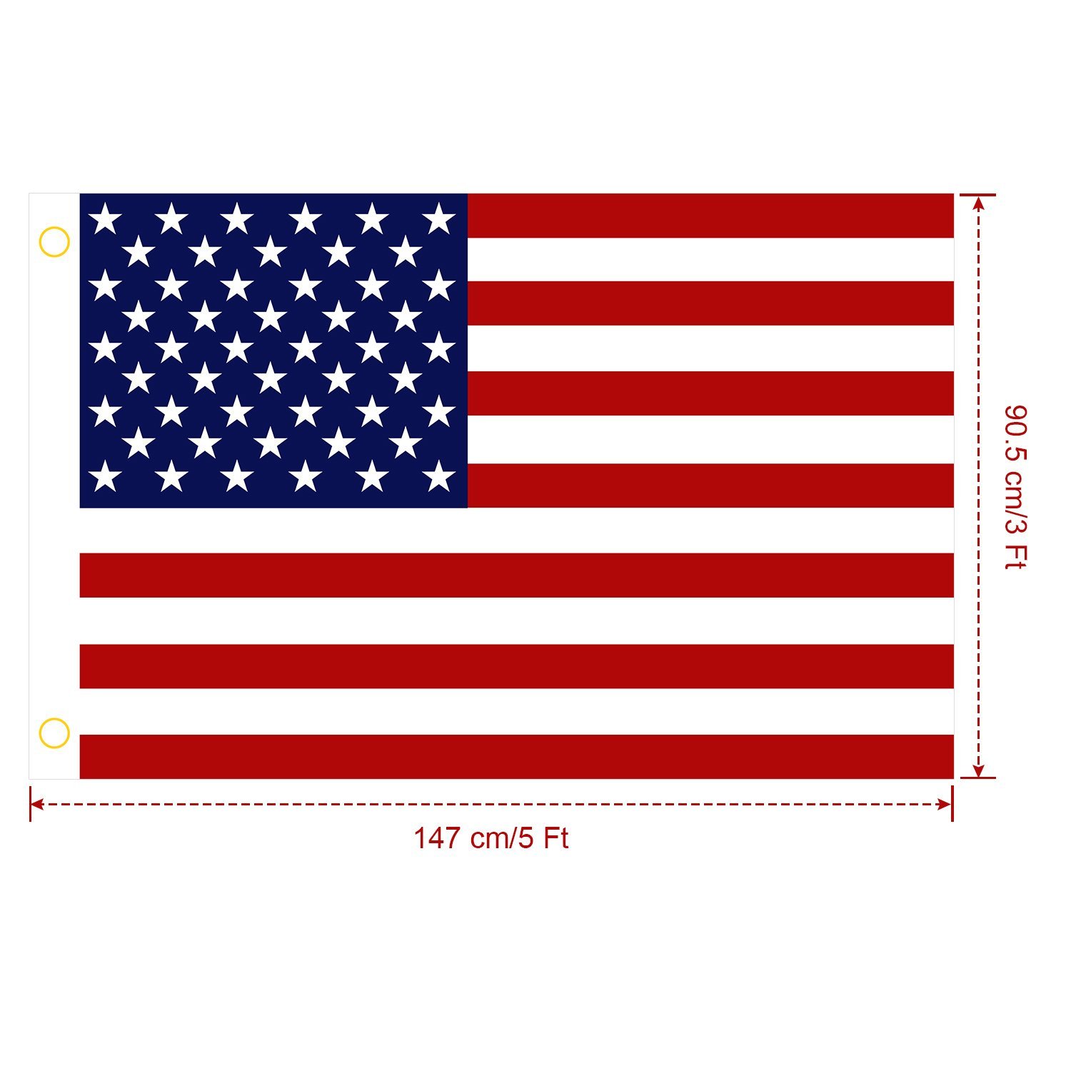 4-Pack Premium American Flags