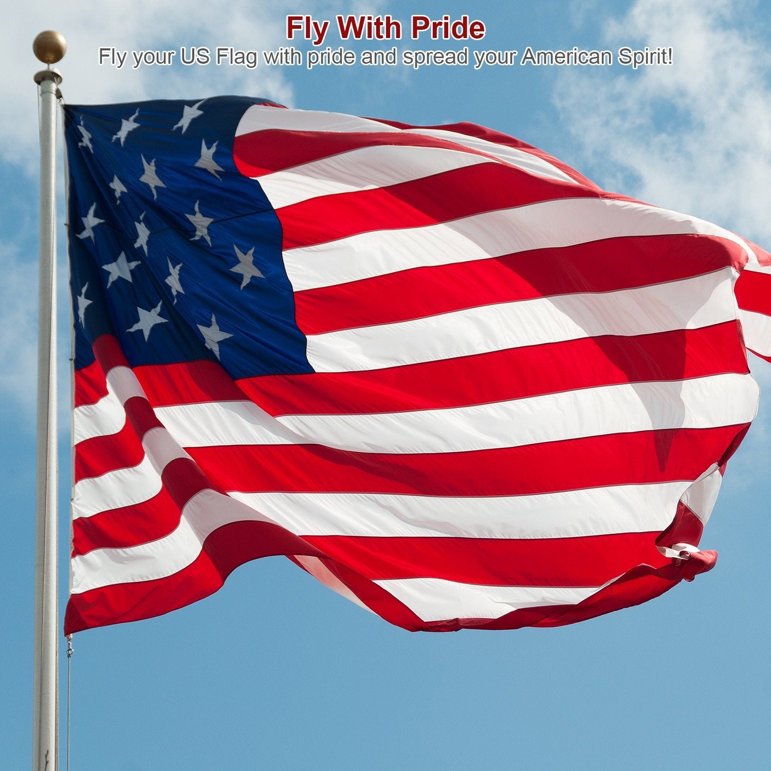 4-Pack Premium American Flags